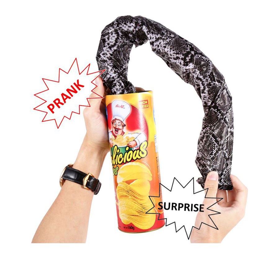Prank Joke Funny Shocking Toys Fake Snake Magic Potato Chip Snake in a ...