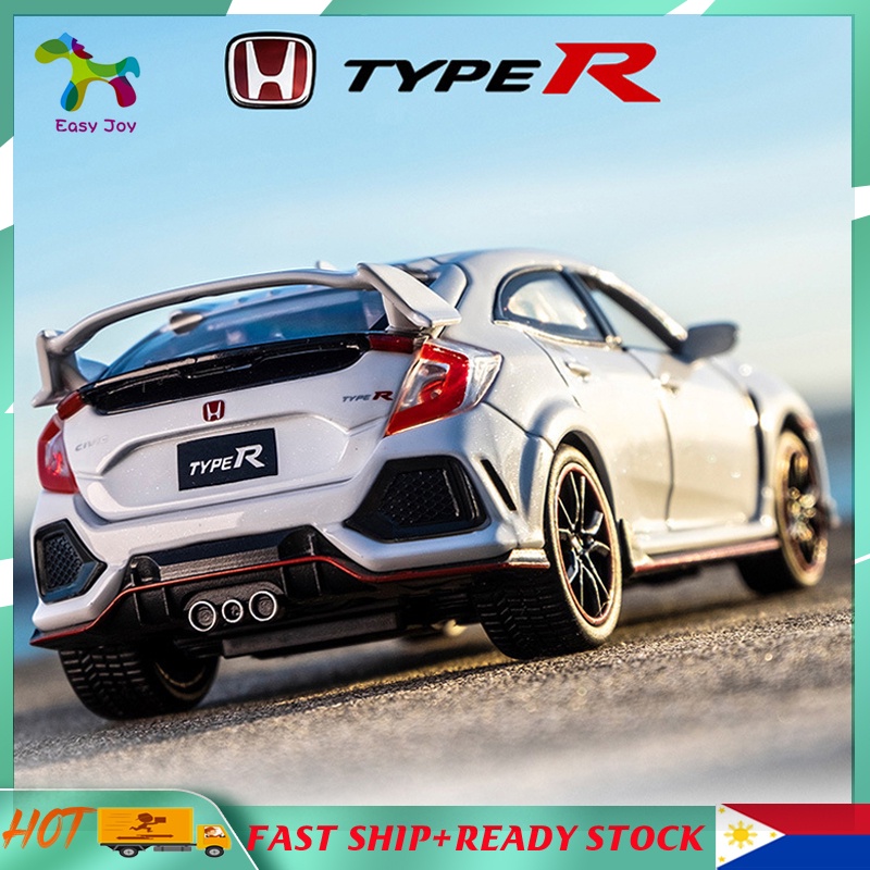 1:32 Honda Civic TYPE R Car Models Alloy Diecast Toy Vehicle Doors ...