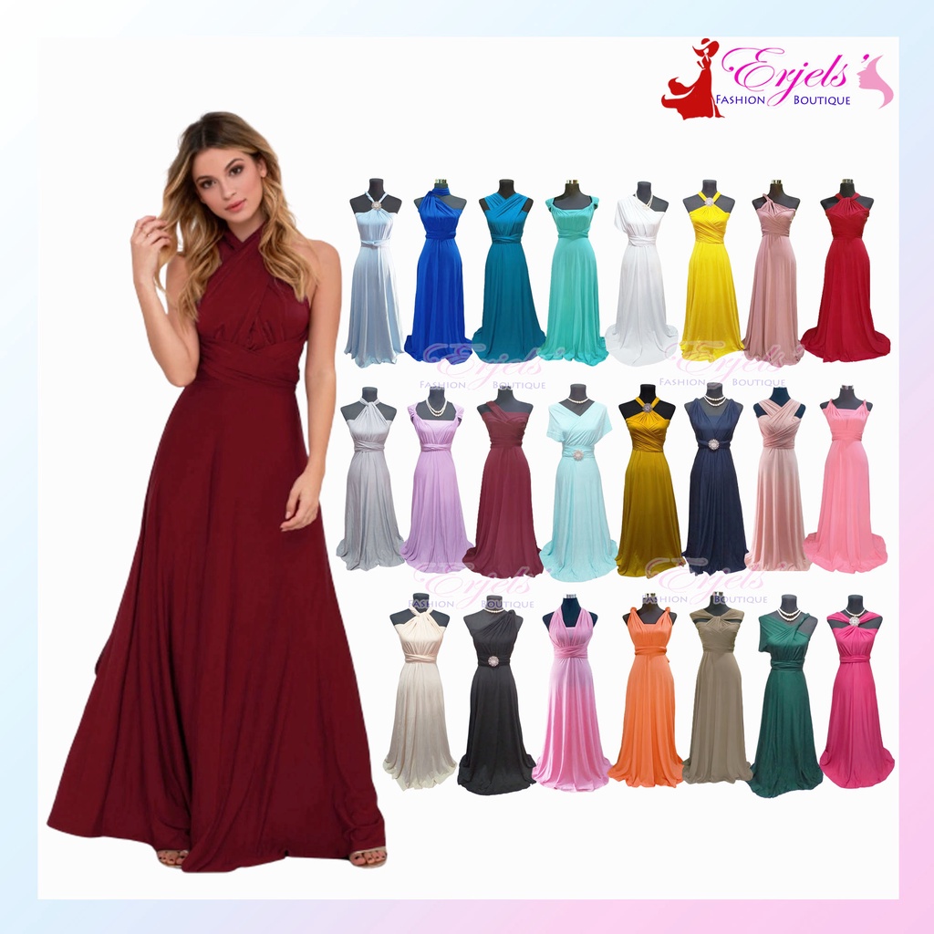 Infinity Dress Floor Length With Tube | Freesize | Cotton Spandex 2 ...