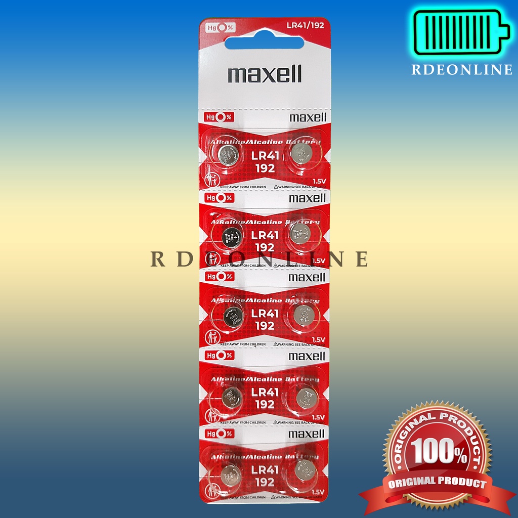 MAXELL / ENERGIZER LR44 (A76 /AG13) / LR41 (192 / AG3) / LR1130 (189
