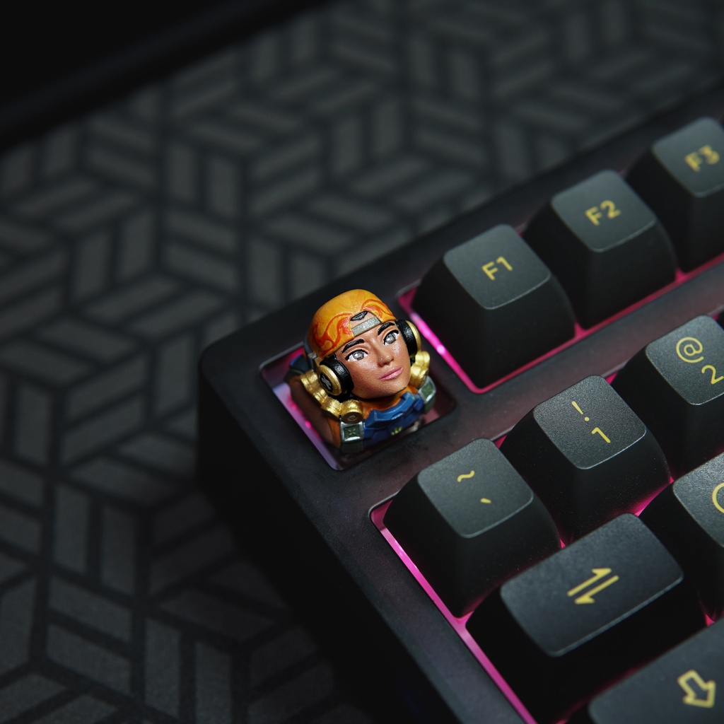 Valorant Raze artisan keycaps Mechanical keyboard Resin casted | Shopee ...