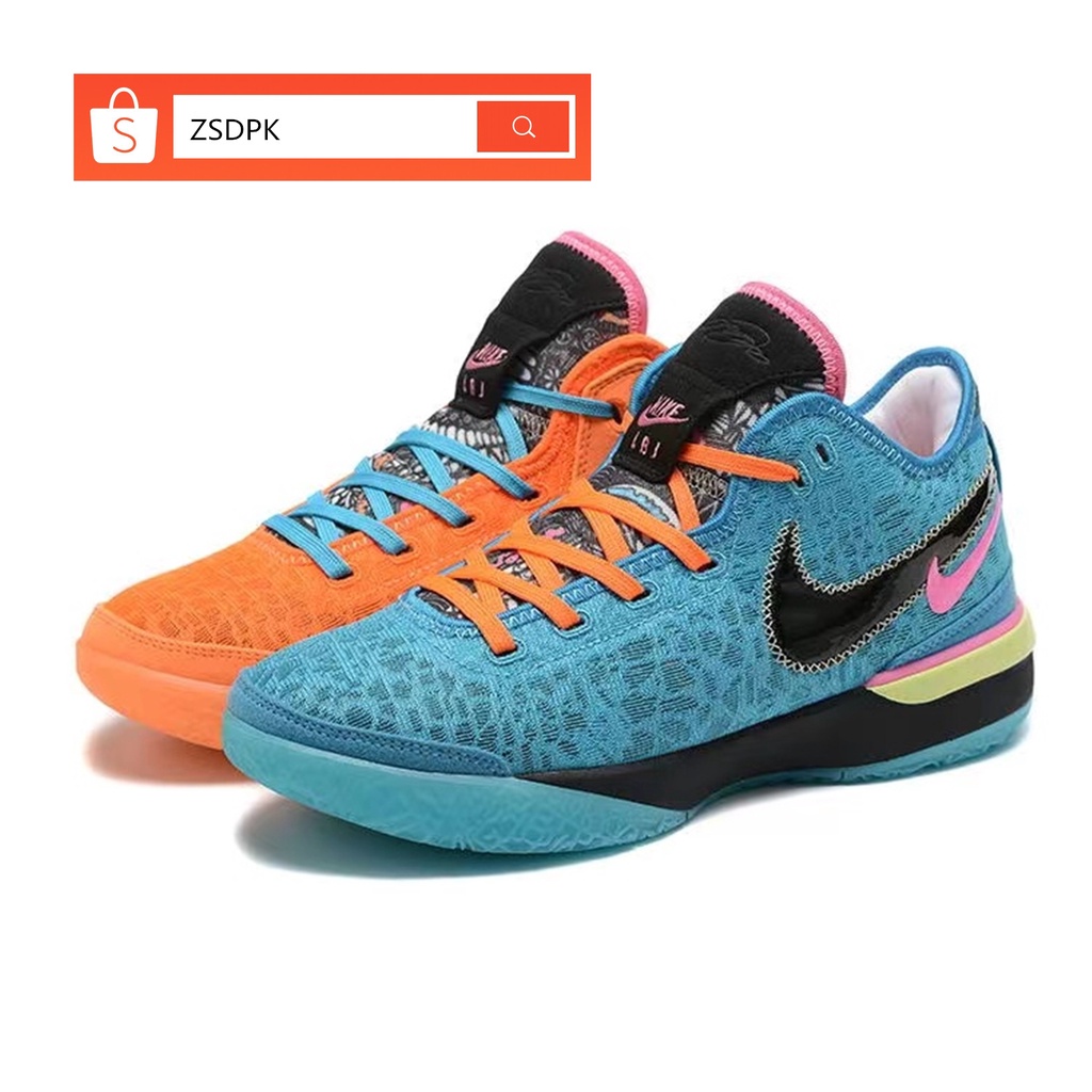 Blue and orange nike basketball clearance shoes