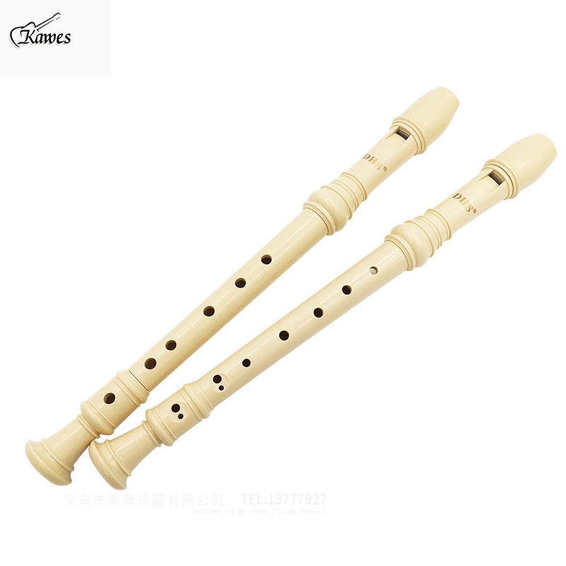 KAWES Flute Flute Recorder (IvoryLook) Adjustable Non Toxic Six Hole