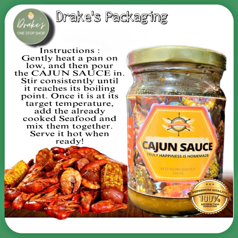CAJUN SAUCE FOR SEAFOOD 220ml per bottle ready to mixed shelf life 6