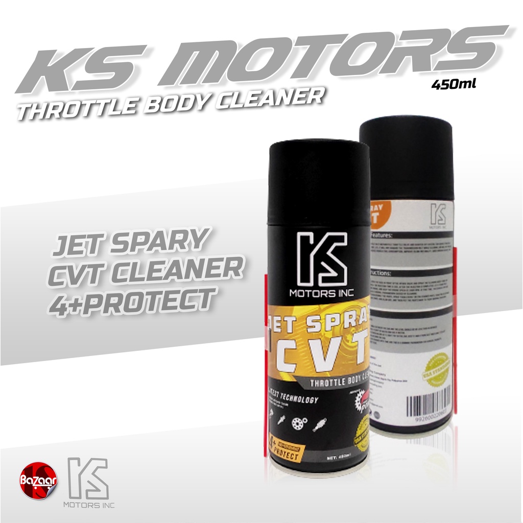 Motor KS Jet Spray CVT / FI Throttle Body Cleaner 450ml - FI Cleaner ...