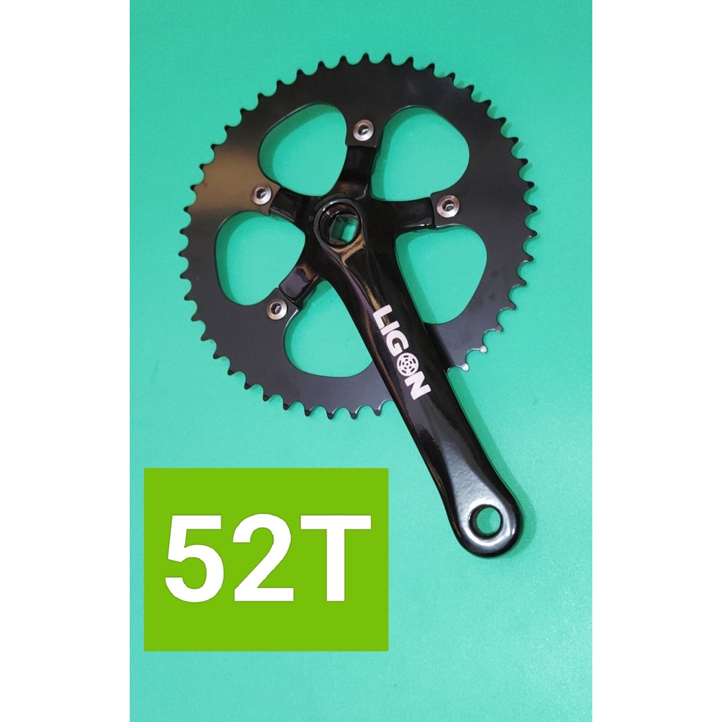 Shopee Ligon Crankset LIGON FIXIE Bike Crank Single 44T 48T 52T 1x