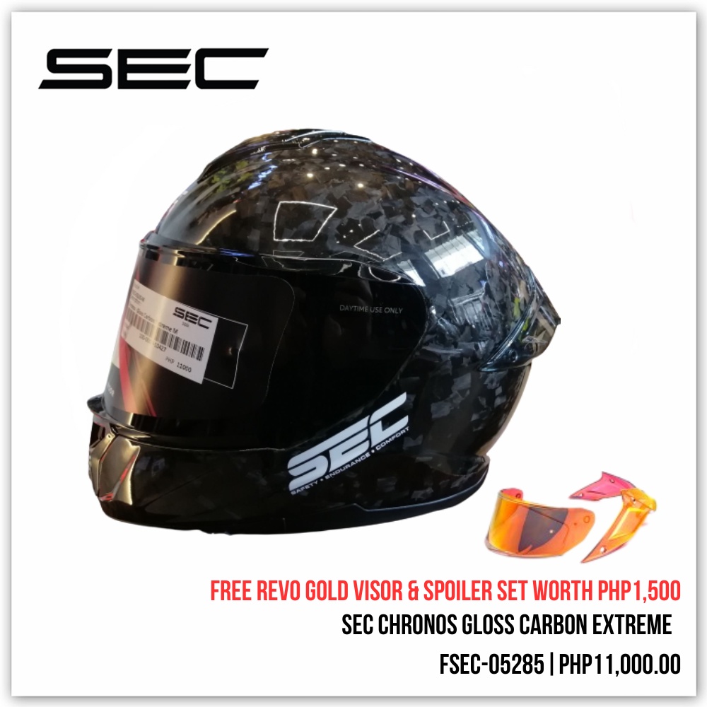 Sec Carbon Chronos/Mamba Full Face Helmet (M-XL) | Shopee Philippines