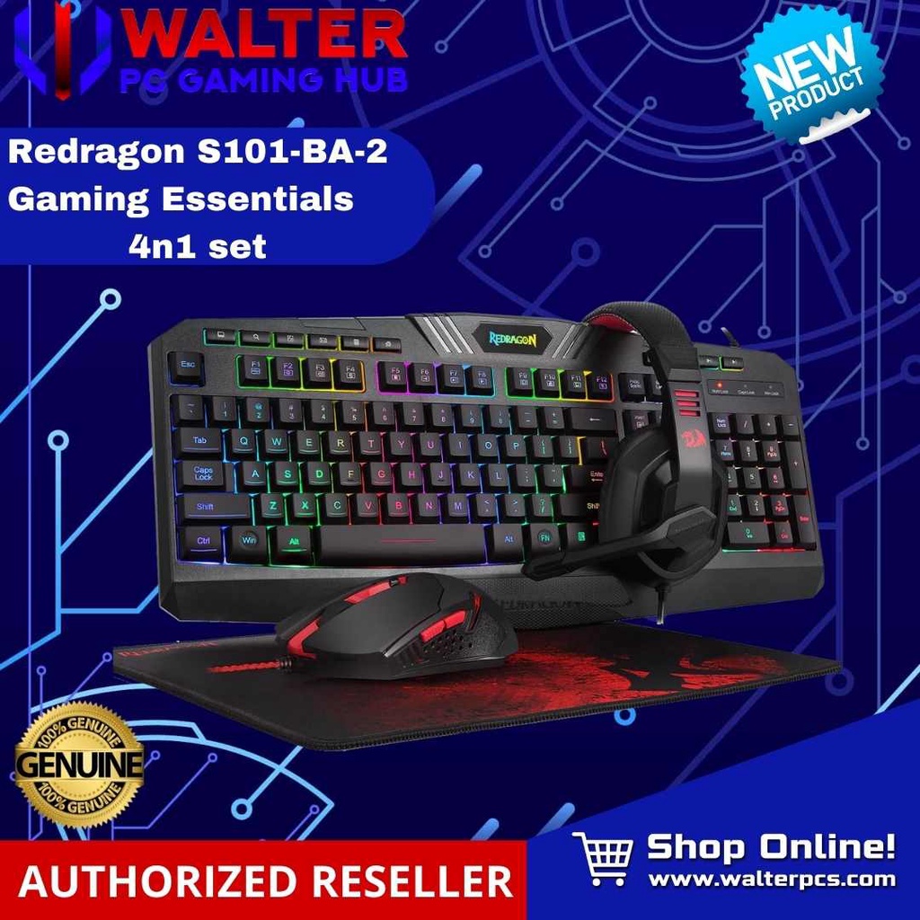 Redragon S101 Ba 2 Gaming Essentials 4n1 Set Shopee Philippines 8106