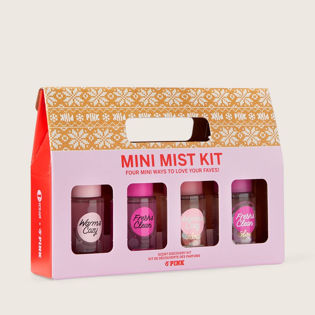 Pink Mini Mist Kit Warm & Cozy, Fresh & Clean, Warm & Cozy Glow and