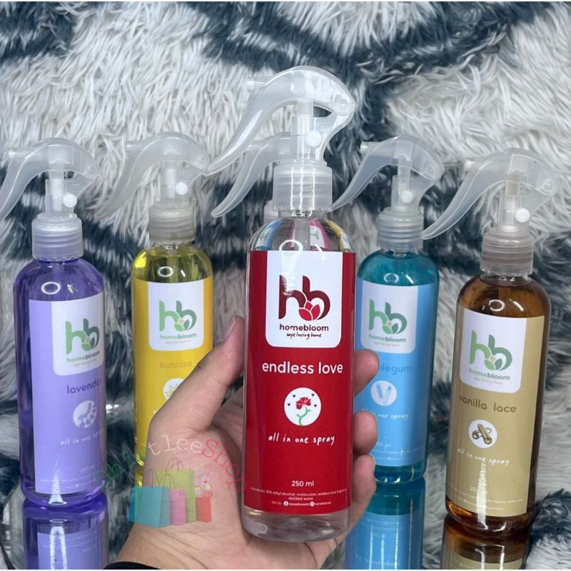 Homebloom All in One Spray Room & Linens Spray with Natural