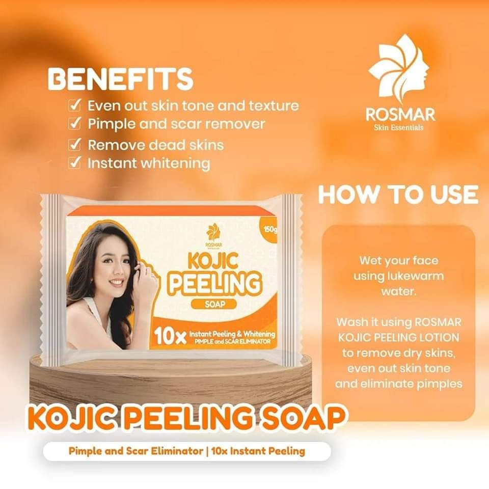 CASH ON DELIVERY Rosmar Kojic Peeling Soap SOLD PER PIECE| Pimple and ...