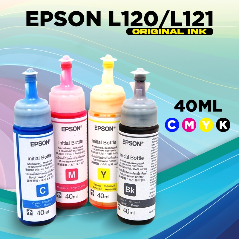 Ep Printer L120l121 Original Ink 40ml 4colors Set Shopee Philippines 6706