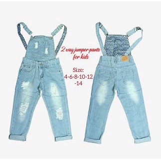 Jumper kids denim pants unisex Shopee Philippines