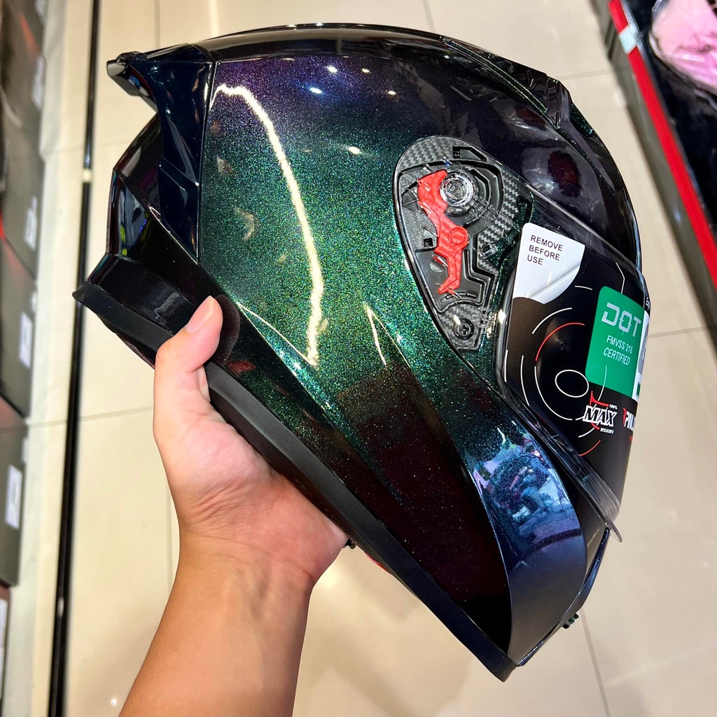 Gille Helmet GTS V1 Chameleon Full Face Dual Visor w/ Free Extra Visor ...