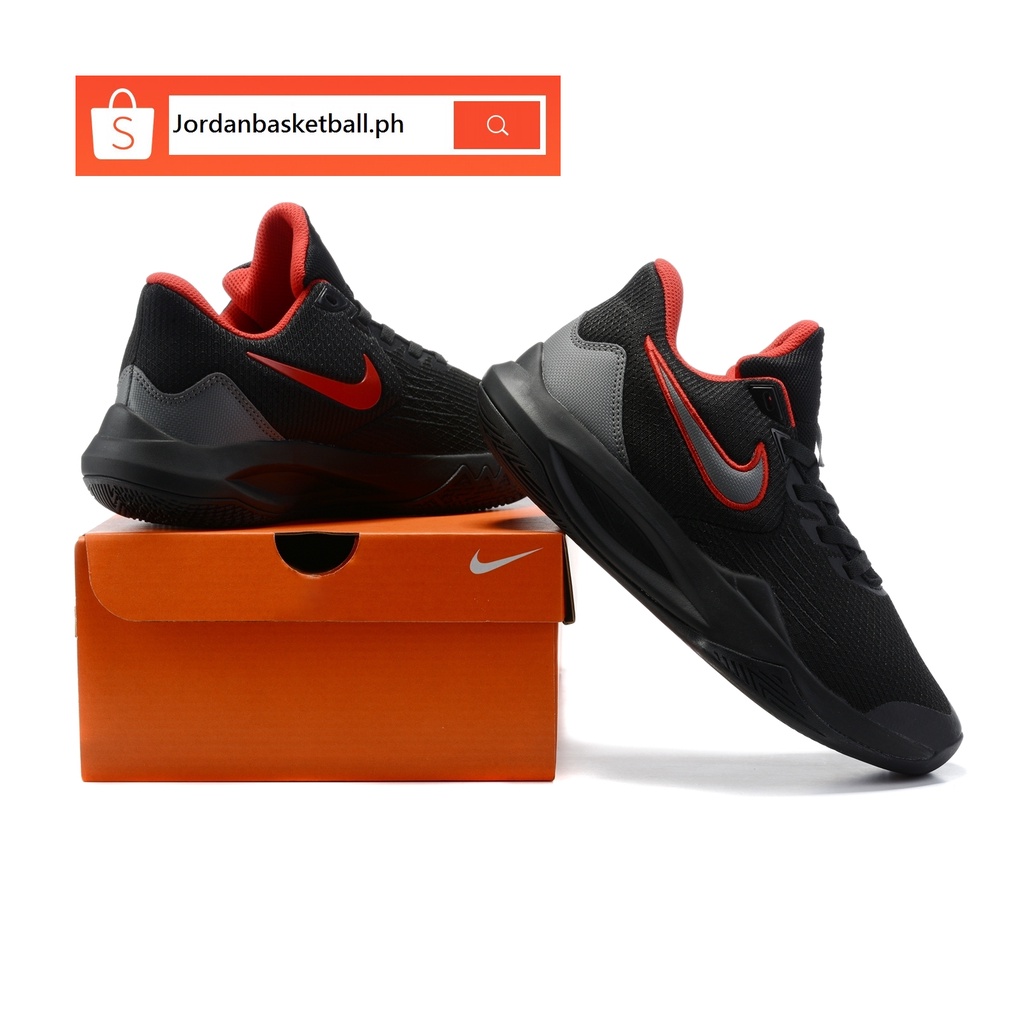 100 Original Nike Precision 5 Fly Ease Black Red Sports Basketball Shoes for men Shopee
