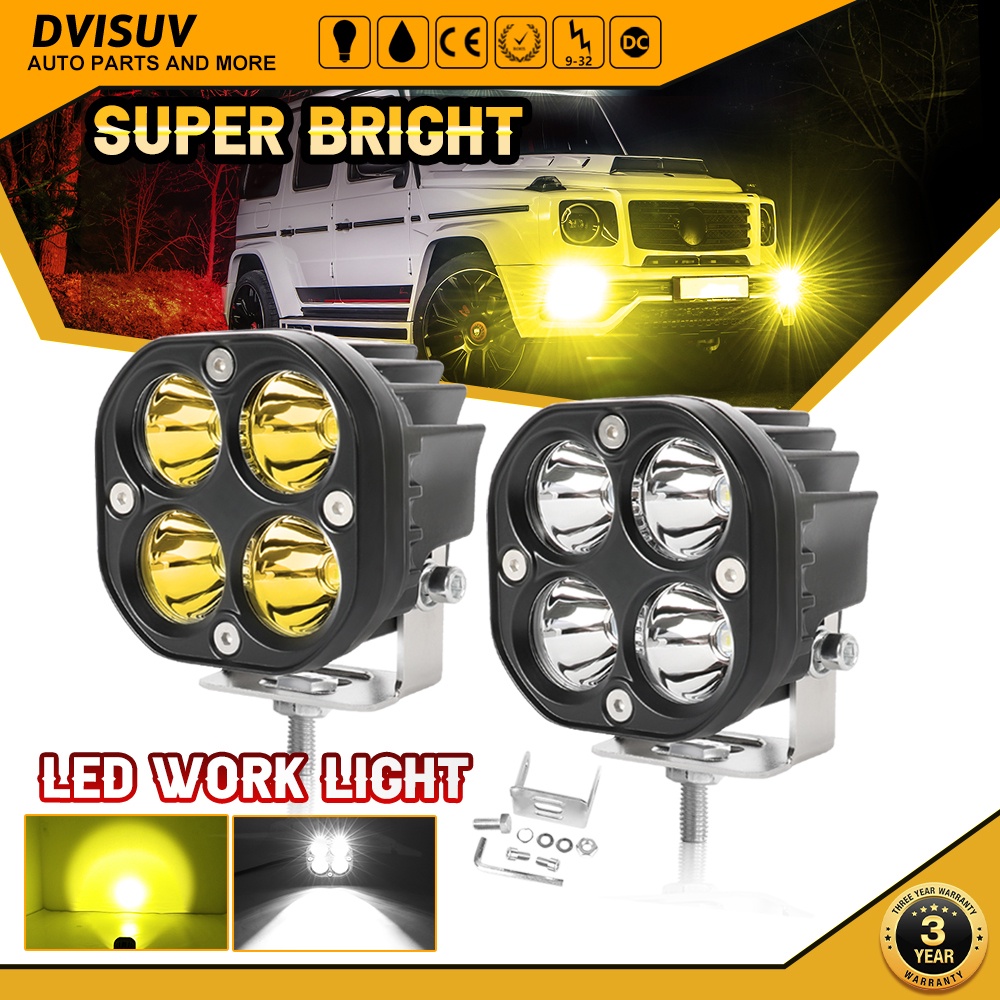 3inch Square Led Work Light Bar 12D 120W Spot Flood Combo Driving Beam ...