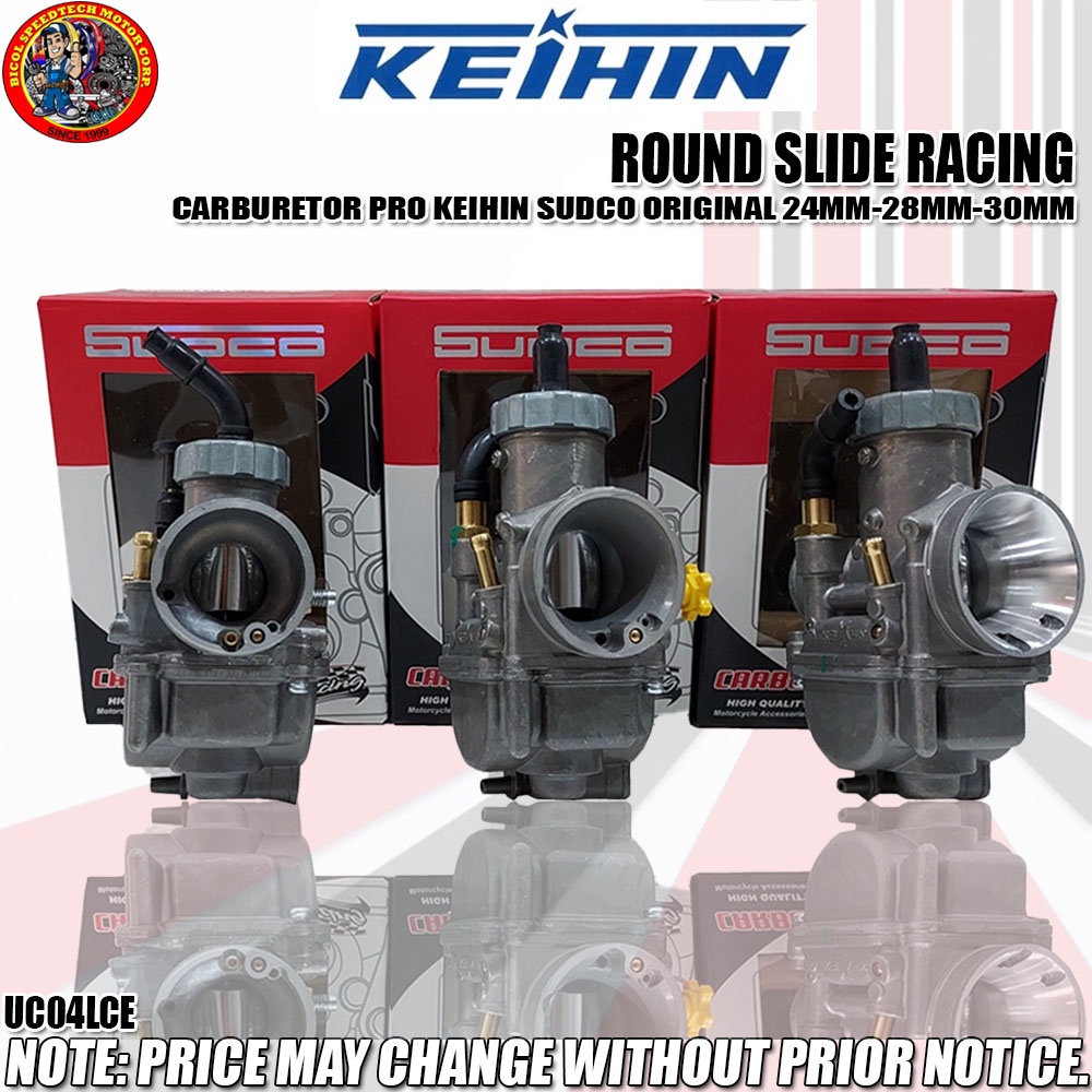 ROUND SLIDE RACING CARBURETOR PRO KEIHIN SUDCO ORIGINAL 24MM28MM30MM
