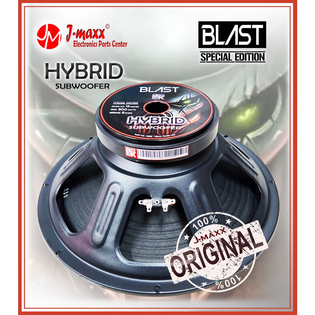 BLAST SPECIAL EDITION - HYBRID SUBWOOFER Speaker 15 inches 800W with ...