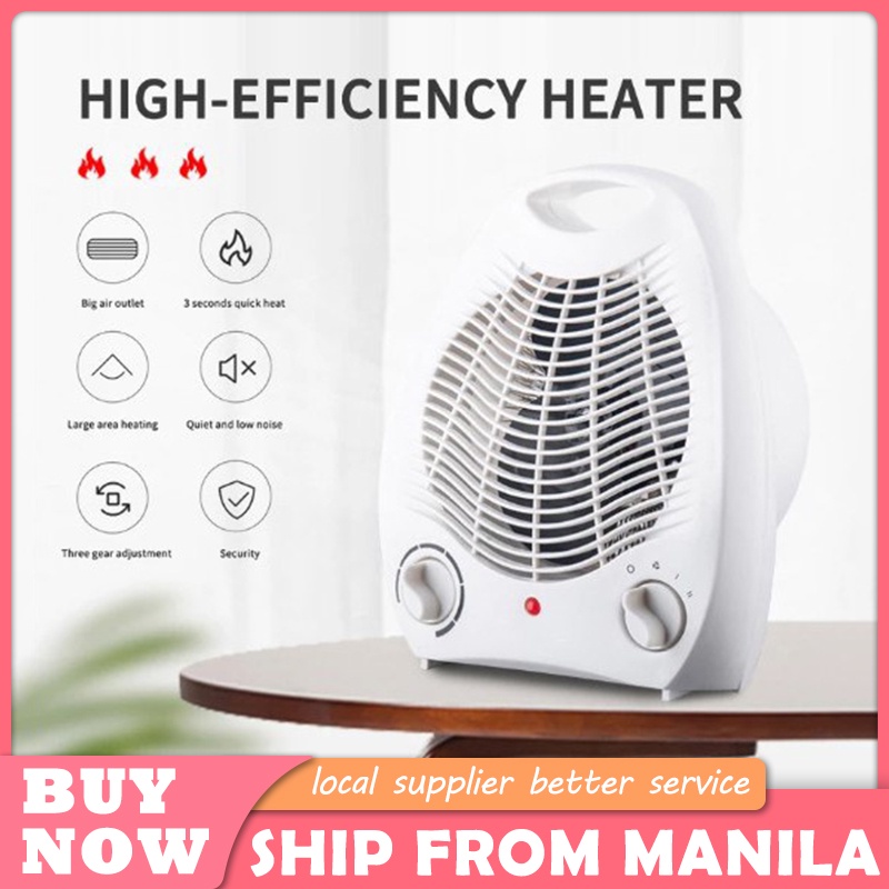 Electric Small Space Heater 2-in-1 Heating Cooling Thermostat Heater ...