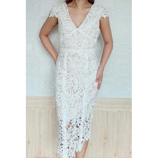 Zalora white sales lace dress