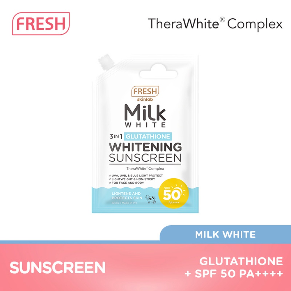 Fresh Skinlab Milk White 3in1 Glutathione Whitening Sunscreen 10mL ...