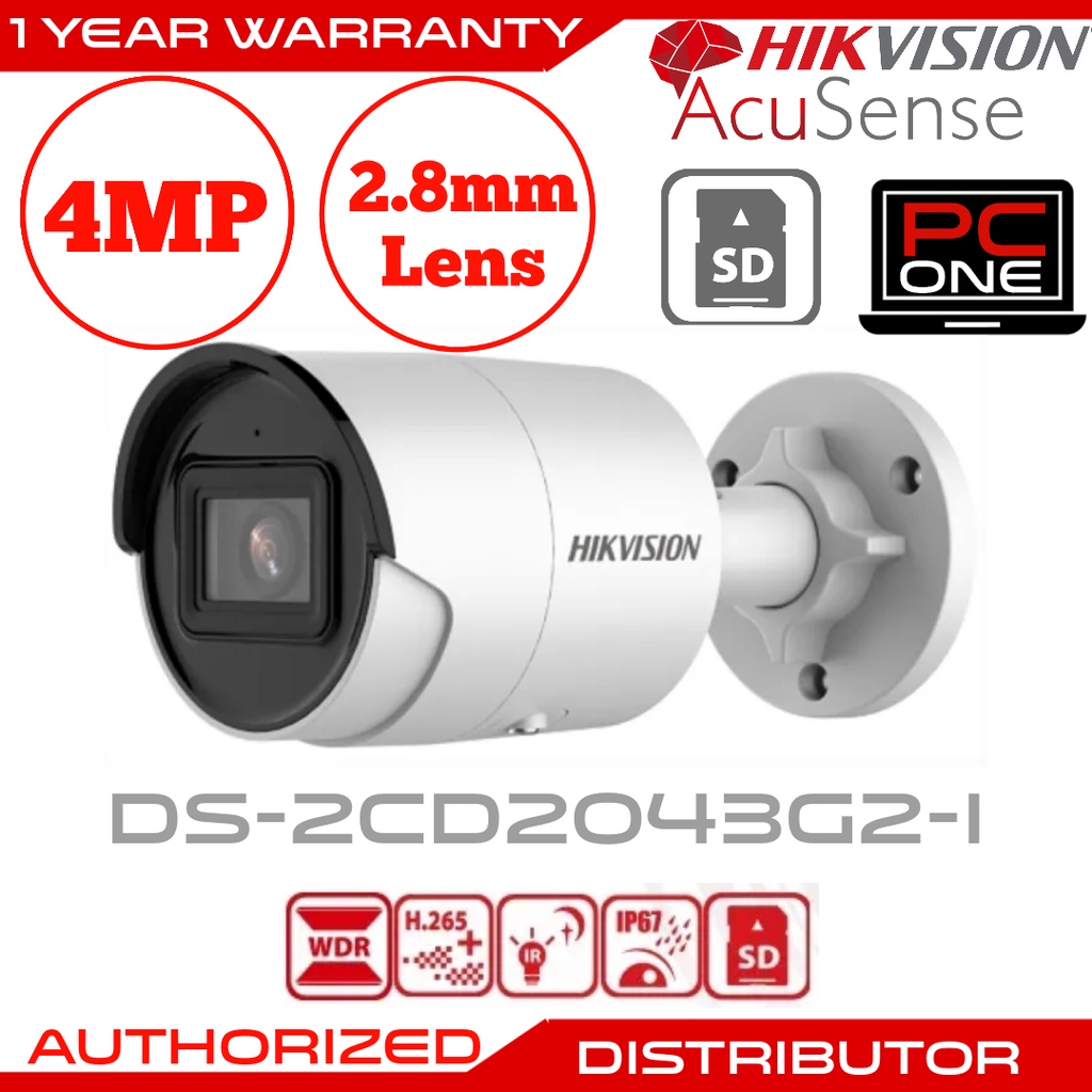 HIKVISION DS-2CD2043G2-I EasyIP Acusense 4MP IP67 Mini Bullet IPC ...