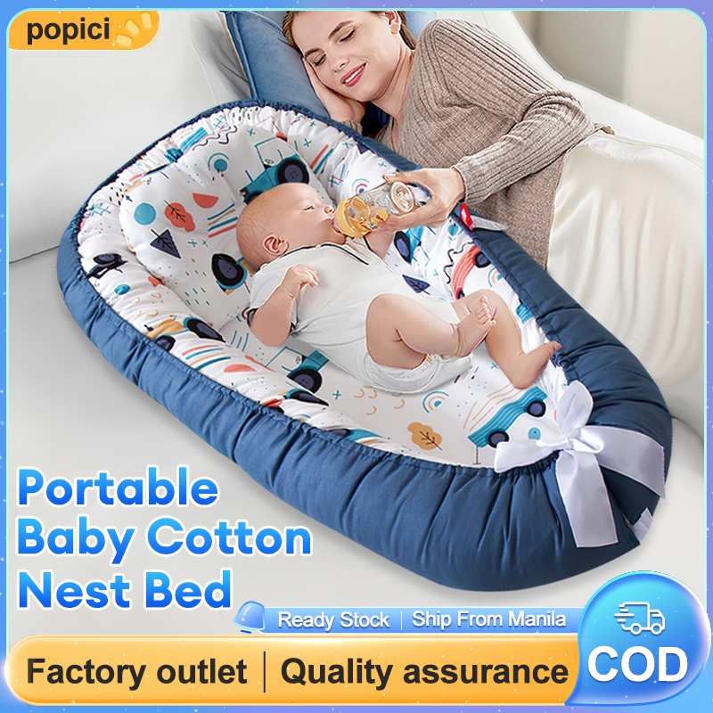 Baby Bed Cotton Baby Crib Nest Portable Baby Sleeping Bed Travel Crib