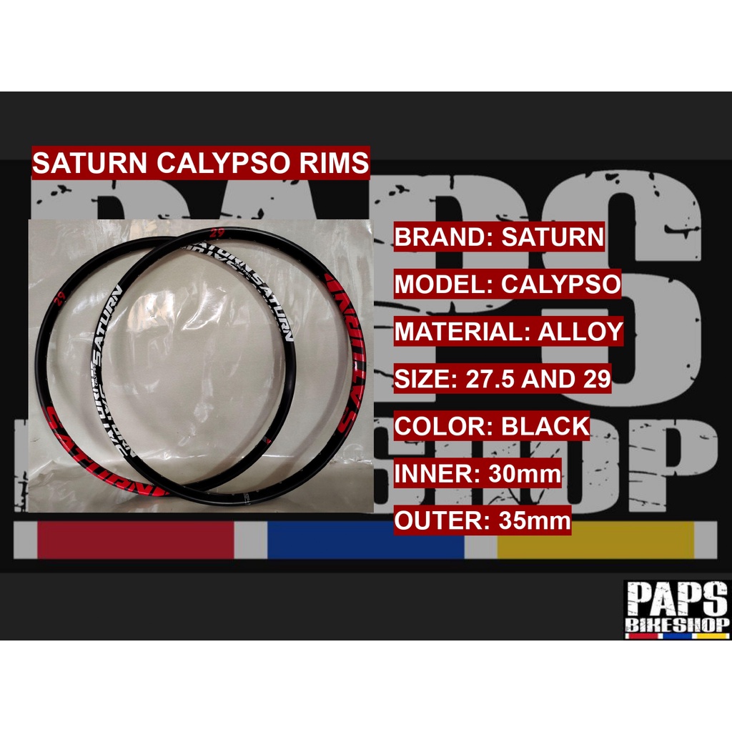 SATURN CALYPSO WIDE RIMS 27.5 29 PRICE PER PAIR | Shopee Philippines