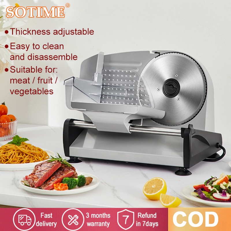 Sotime Stainless Steel Electric Meat Slicer Multifunction Food Cutter