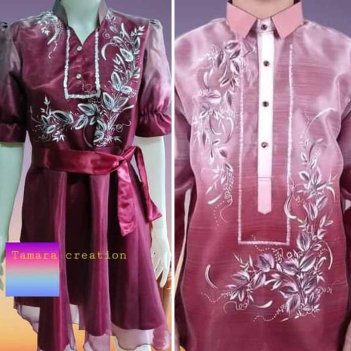 Couple Barong Made in Lumban Laguna / Organza | Shopee Philippines