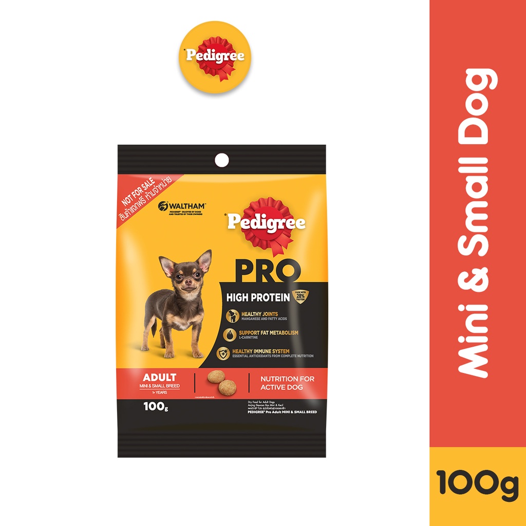 (NOT FOR SALE) Pedigree High Pro Mini and Small Breed 100g | Shopee ...