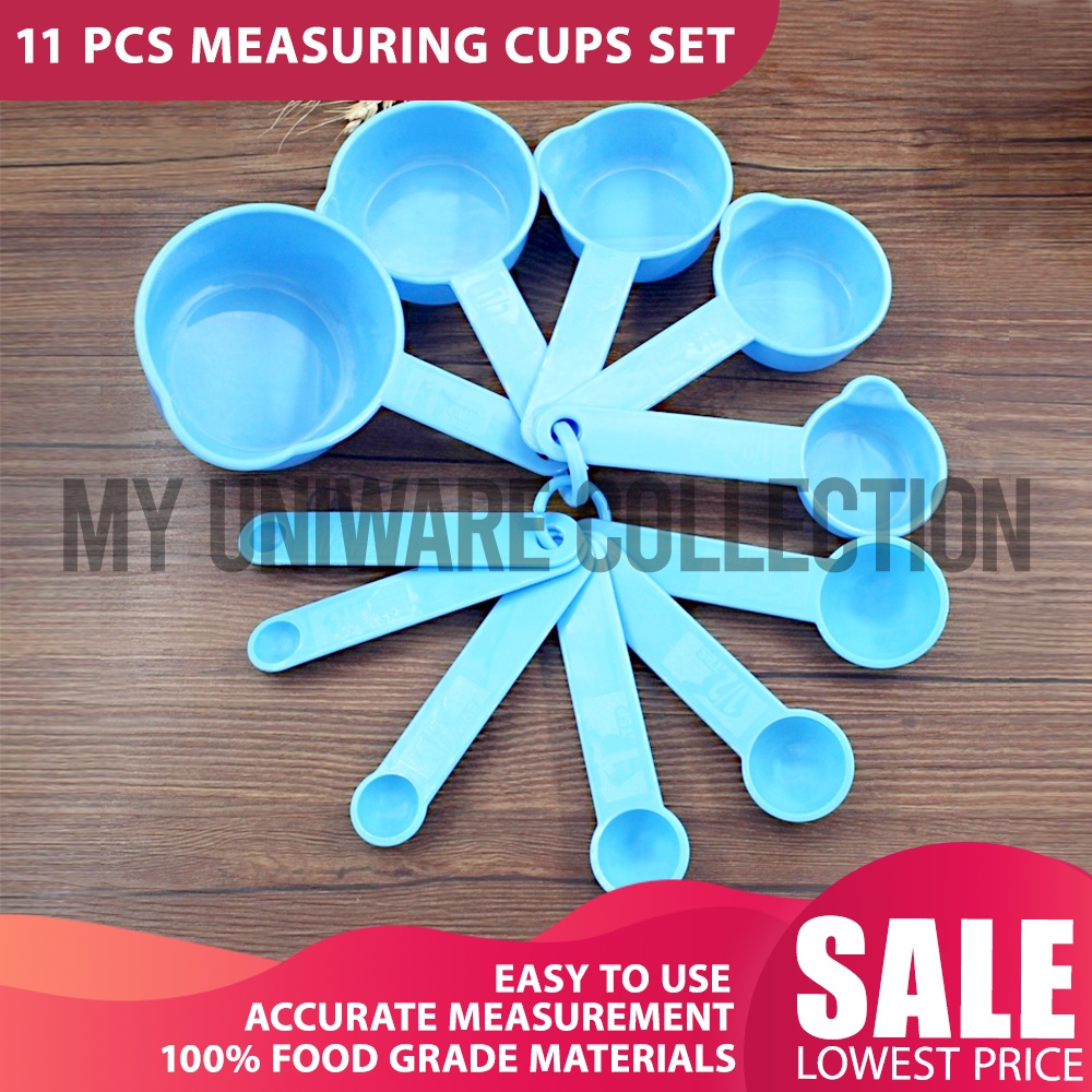 11pcs Measuring Cups And Spoon Baking Tool Kitchen Scale Bakeware SET ...