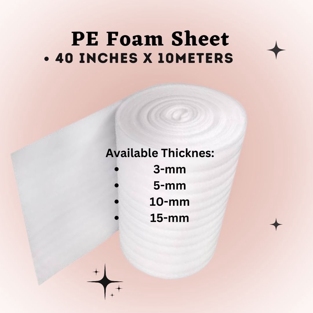 Bare PE Foam Sheet (1mm,3mm,5mm) 10 meters | Shopee Philippines