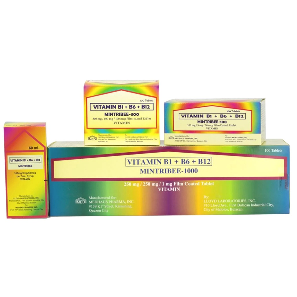 Mintribee 100mg (Vitamin B1 + B6 + B12) 10 Tablets Per Order Shopee