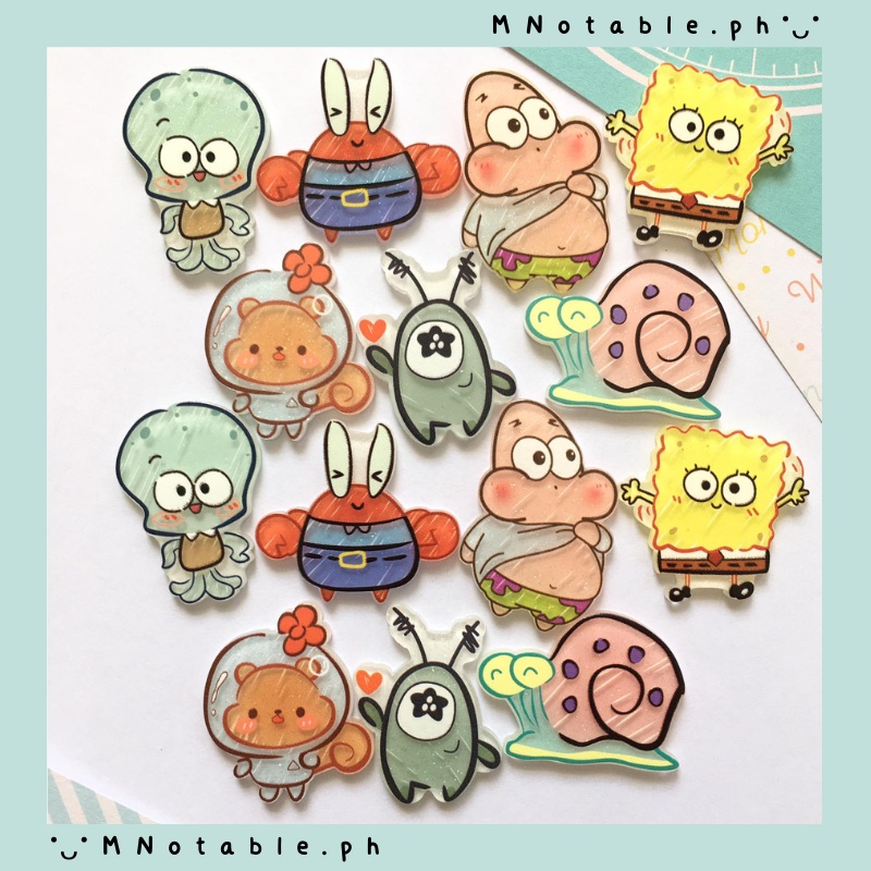 (Atleast 2 items)MNotable Spongebob AcrylicBrooch Patrick Gary ...