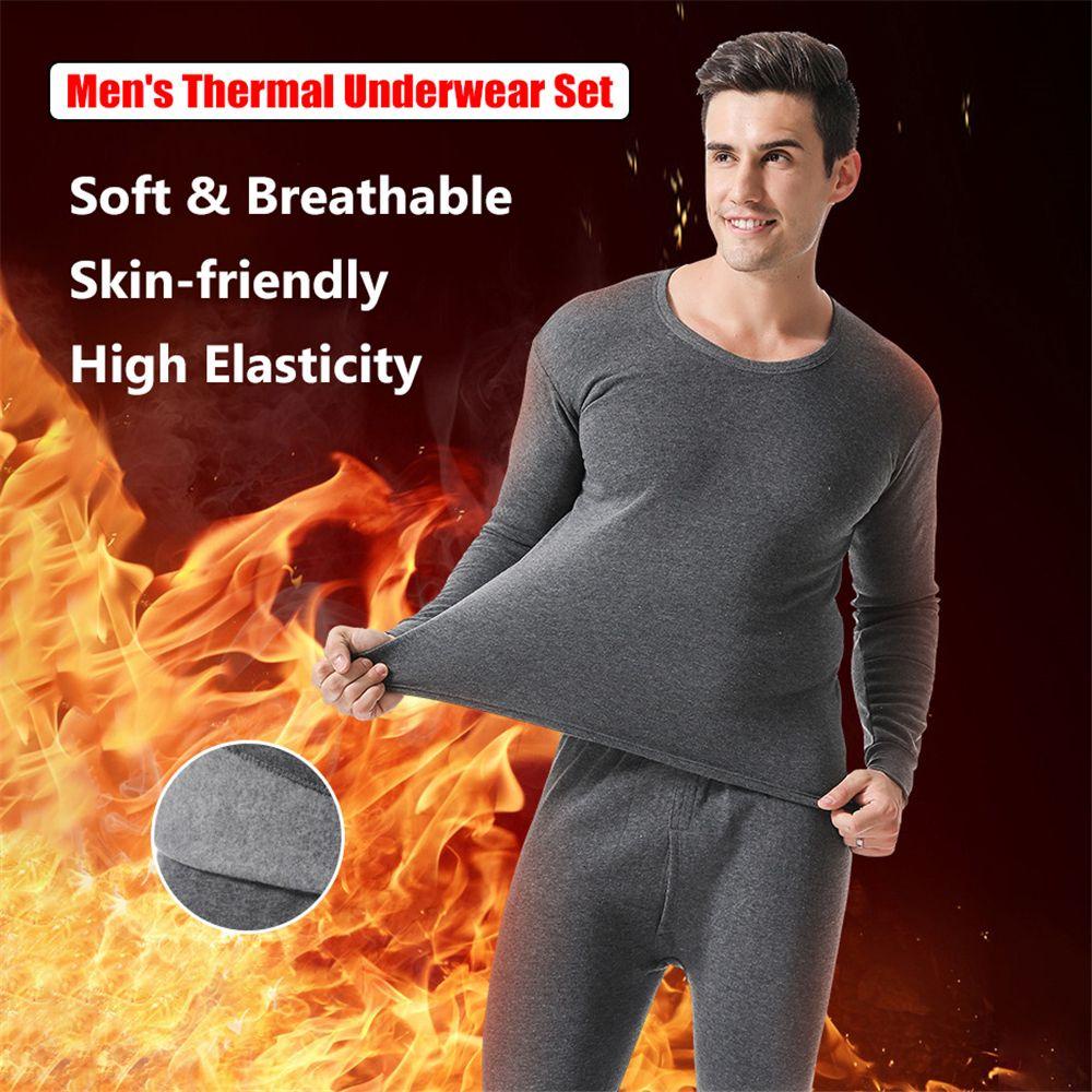 Men's Double sided German velvet heating thickening inner wear thermal  underwear