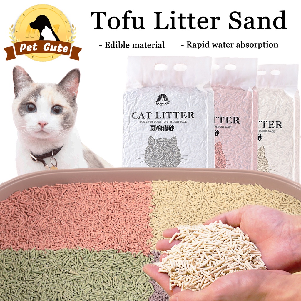 Cat Litter 6L Food Grade Plant Tofu Residue Made Super Clumping Cat Litter Sand Tofu Litter