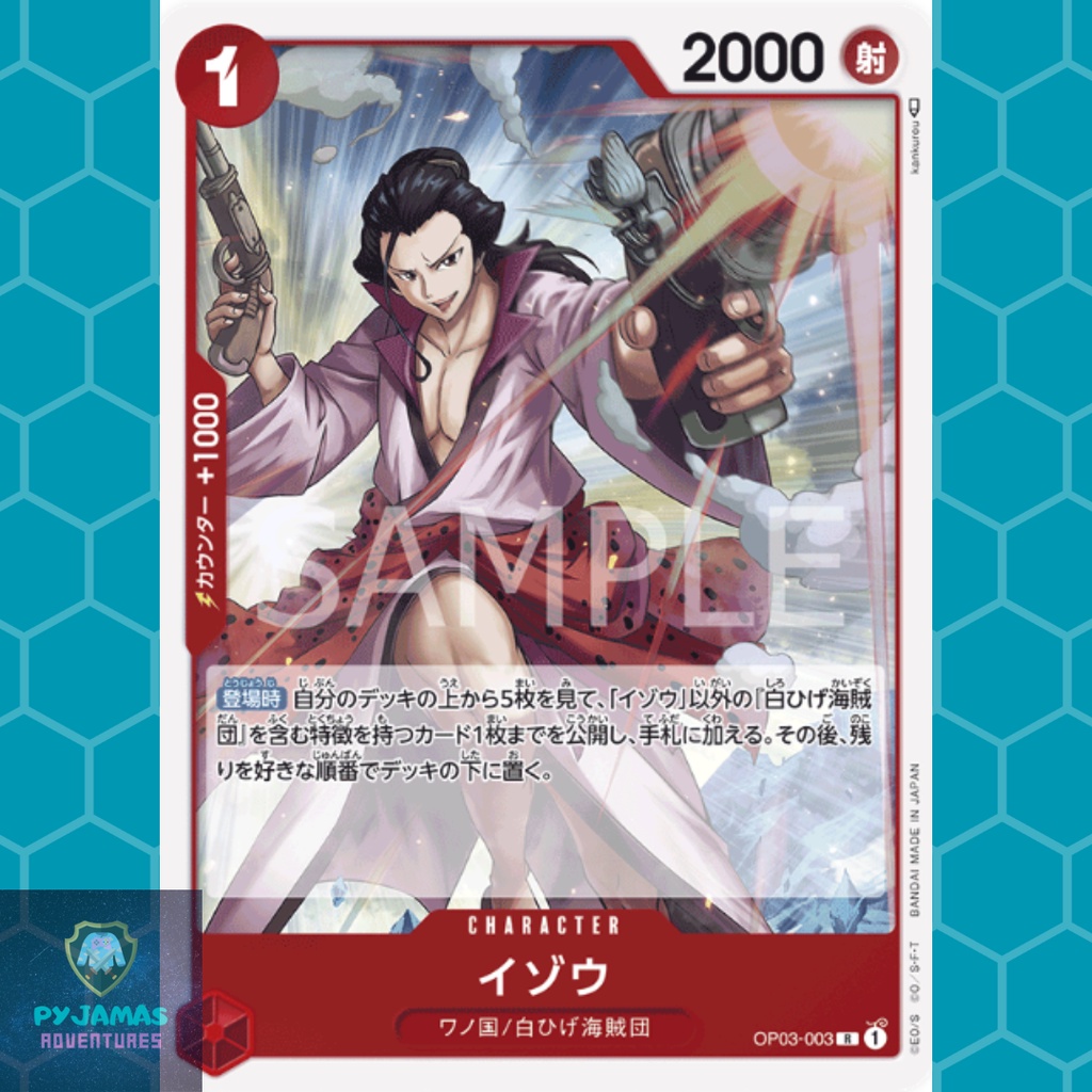 OP03003 Izo ONE PIECE CARD GAME Mighty Enemies OP03 (ME) Shopee