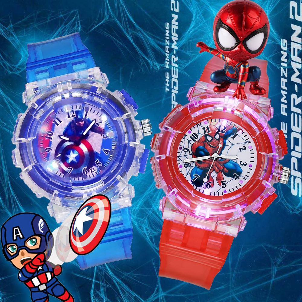 Spider-Man luminous kid's watch boy cartoon watch boy 3-6 years old ...