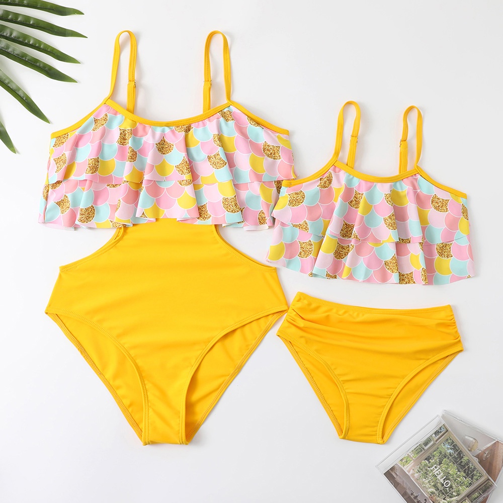 Hiheart Family Look Mother and Daughter Bikini Two Pieces Swimwear ...