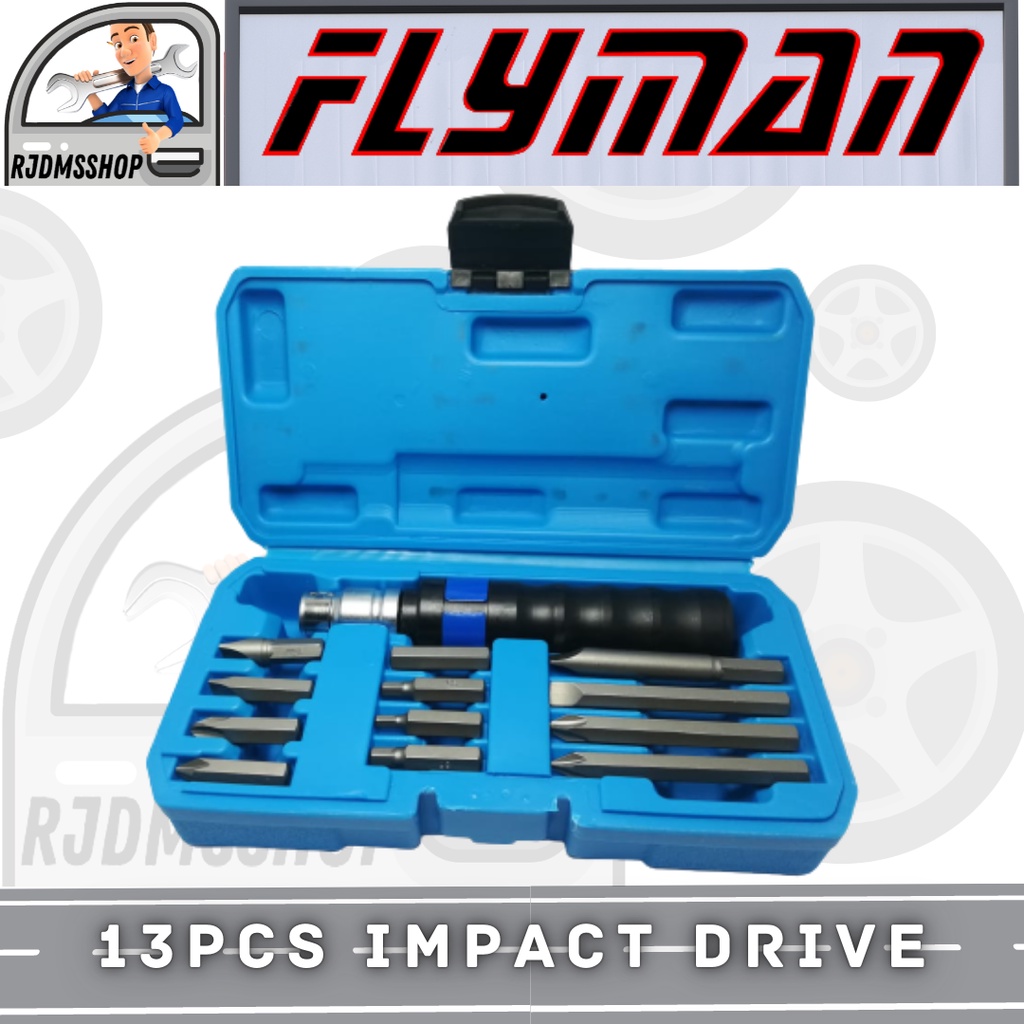 Rjdmsshop01 Flyman 13pcs Impact Drive Impact Screw Manual Impact Wrench 