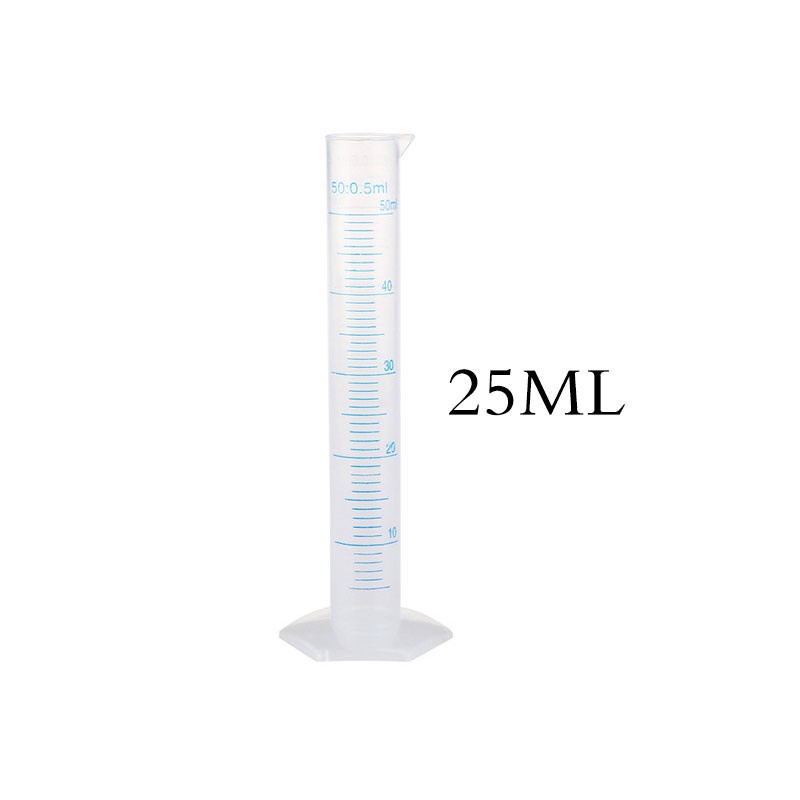 25/50/100/250 ml Plastic Measuring Cylinder Laboratory Test Graduated ...