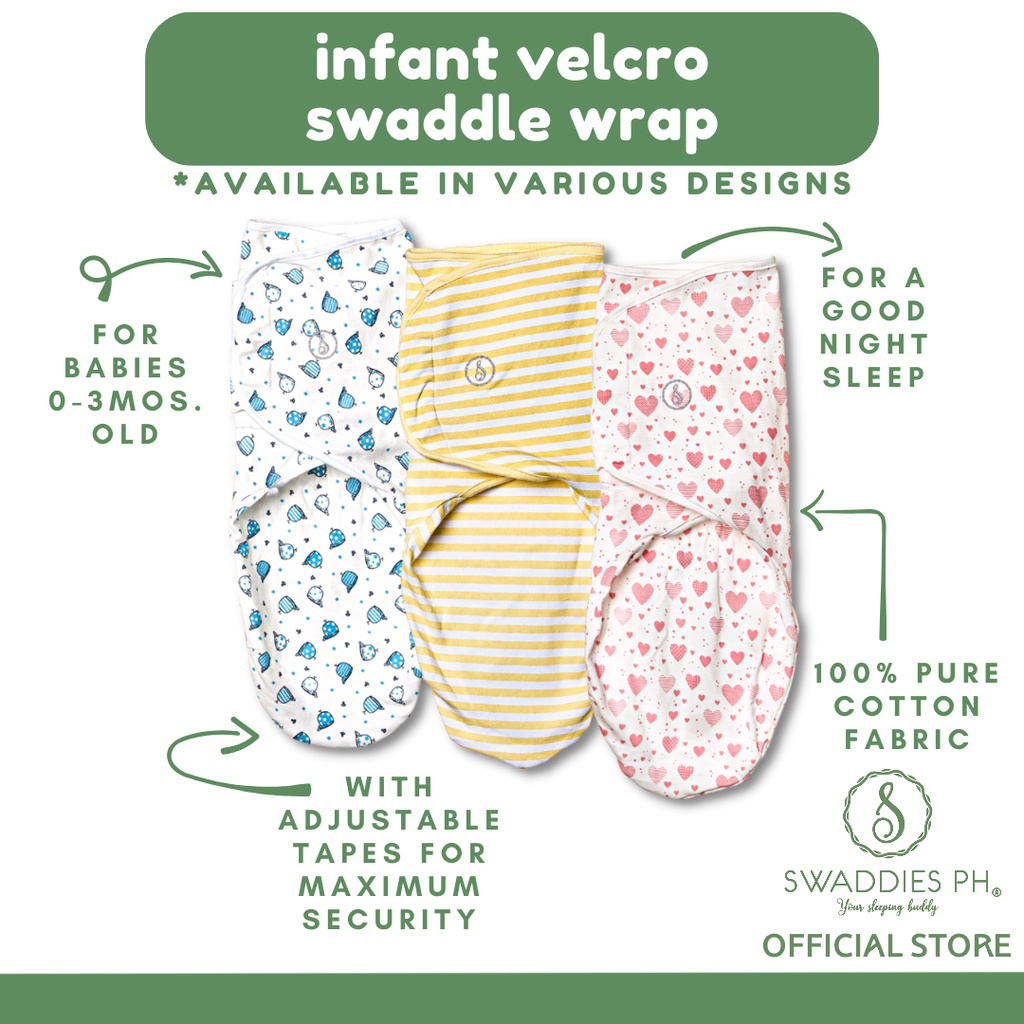 Swaddies PH Infant Velcro Swaddle Wrap 1pc per pack Shopee Philippines