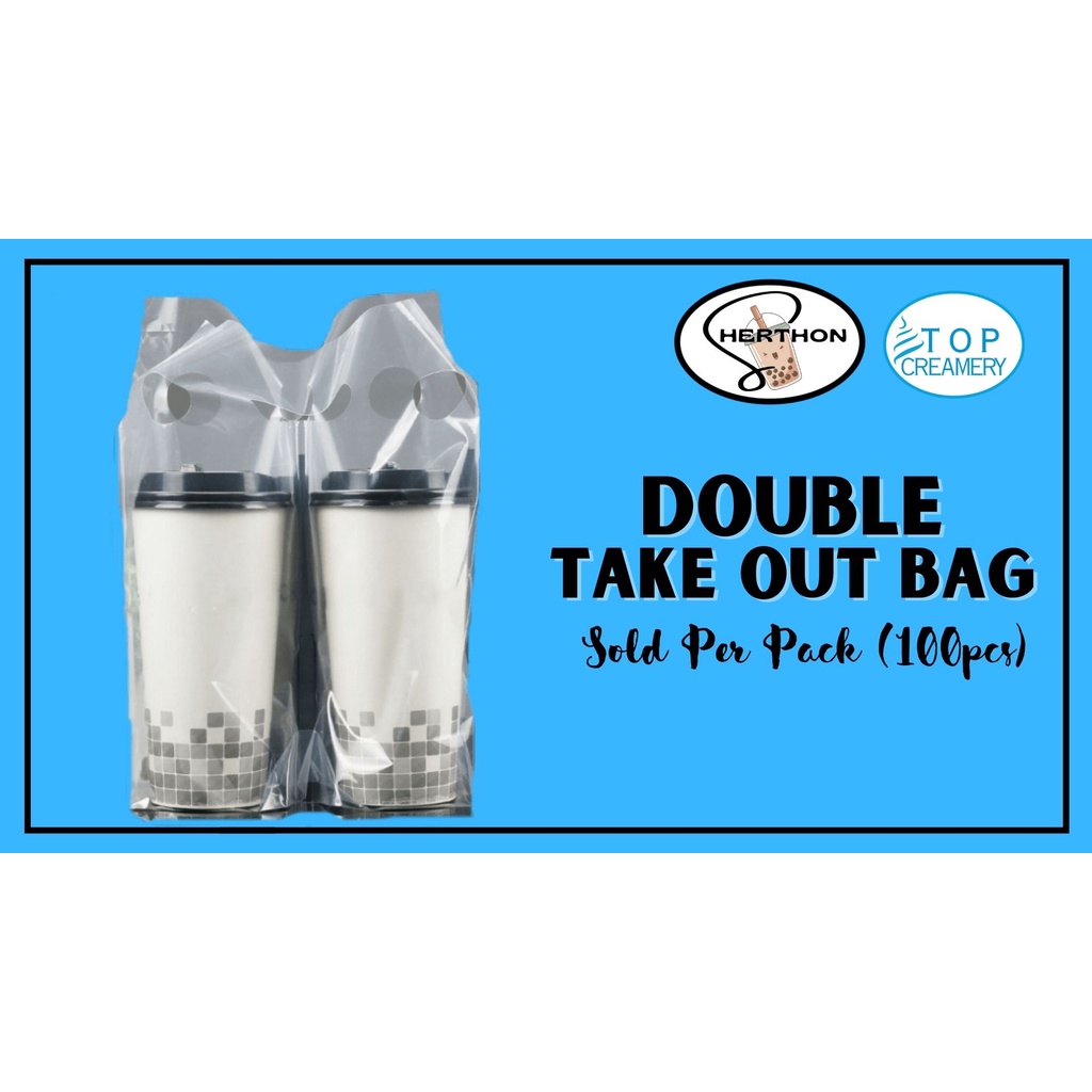 DOUBLE TAKE OUT PLASTIC BAG 100pcs ( Class A ) Shopee Philippines