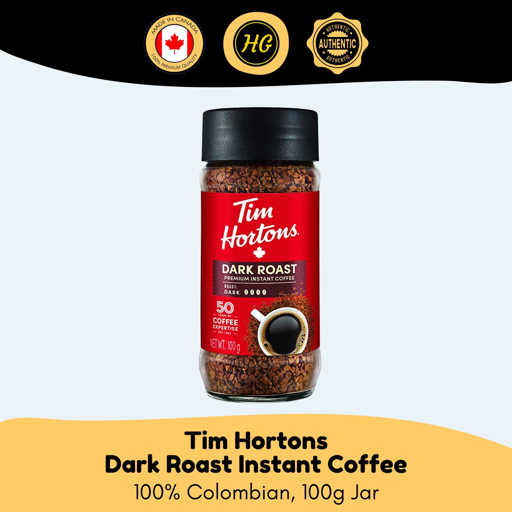 Tim Hortons Premium Instant Coffee Dark Roast 100g Shopee Philippines