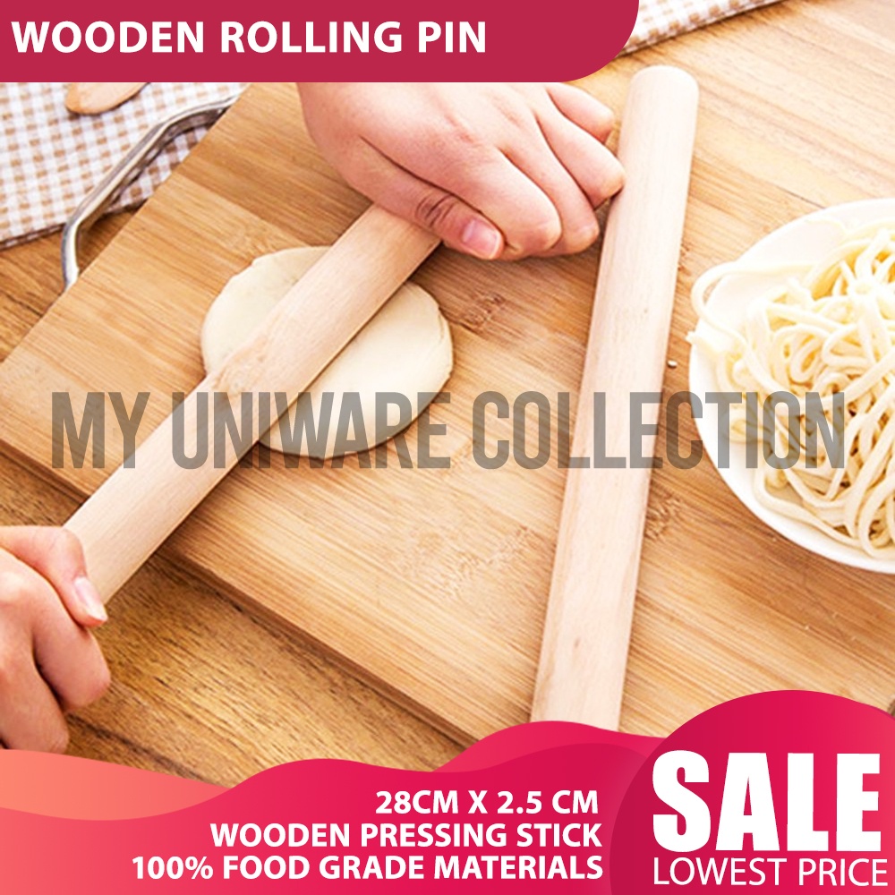 Wooden Rolling Pin for Bread Making NonStick Dough Roller/Kitchen