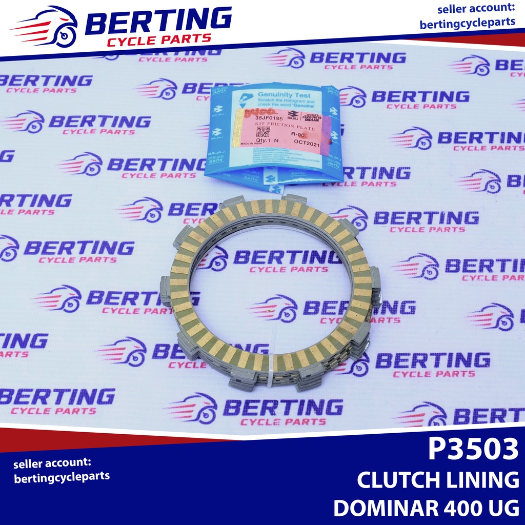CLUTCH LINING SET Dominar 400 UG Genuine 36JF0195 Shopee Philippines