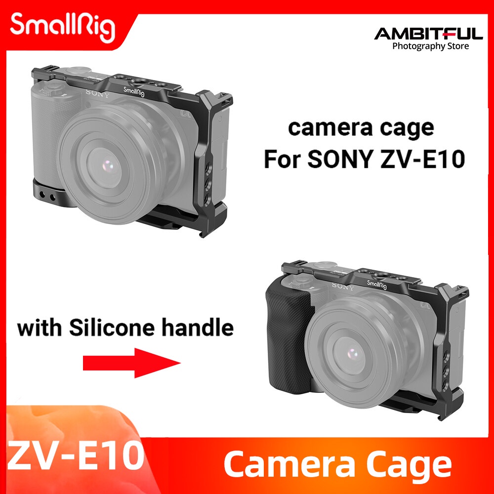SmallRig Sony ZVE10 Camera Cage with Silicone Cage handle Built-in Arca ...