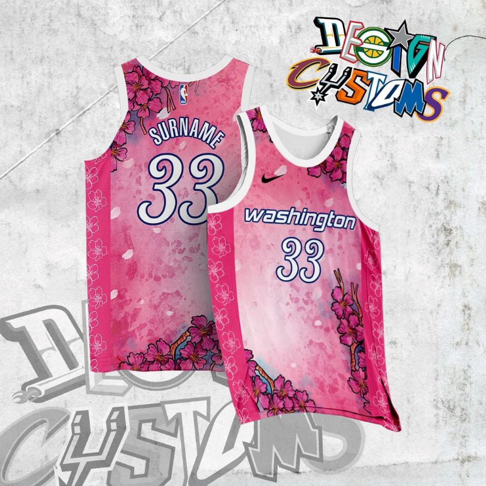 WASHINGTON WIZARDS BEAL PINK HG BASKETBALL JERSEY FULL SUBLIMATION