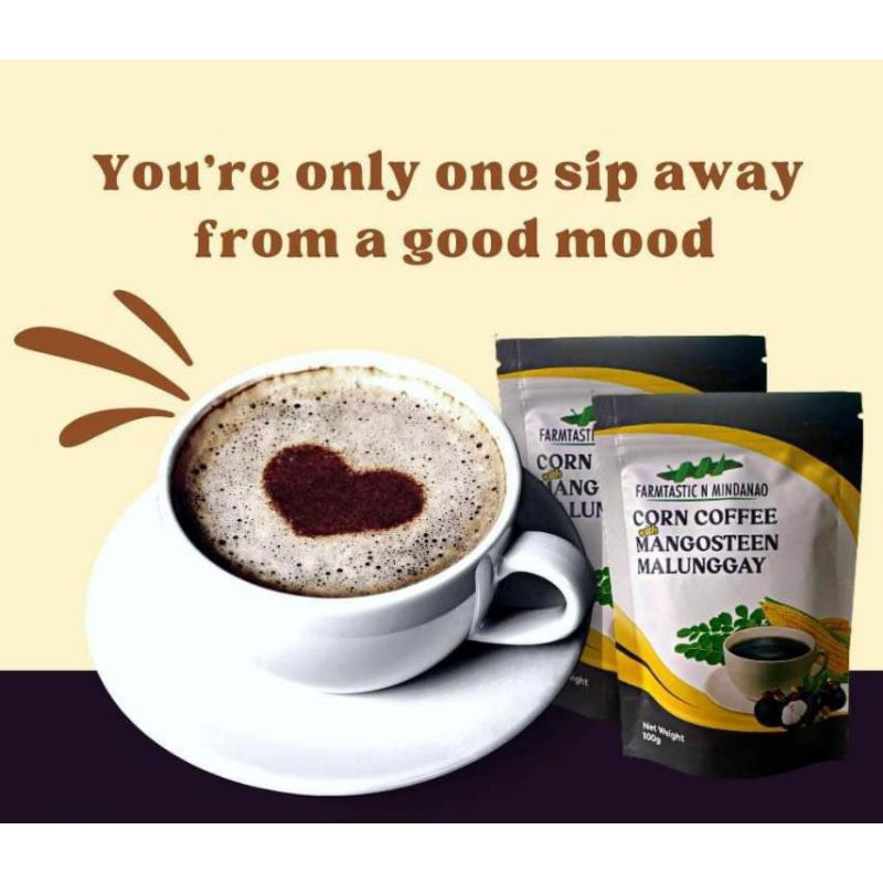 FARMTASTIC Corn Coffee 100g (corn + malunggay + mangosteen) Shopee